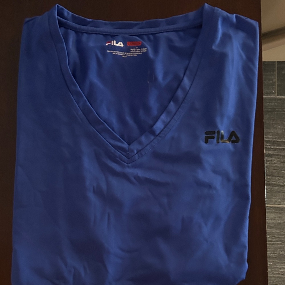 Fila Royal Blue V-Neck Tee